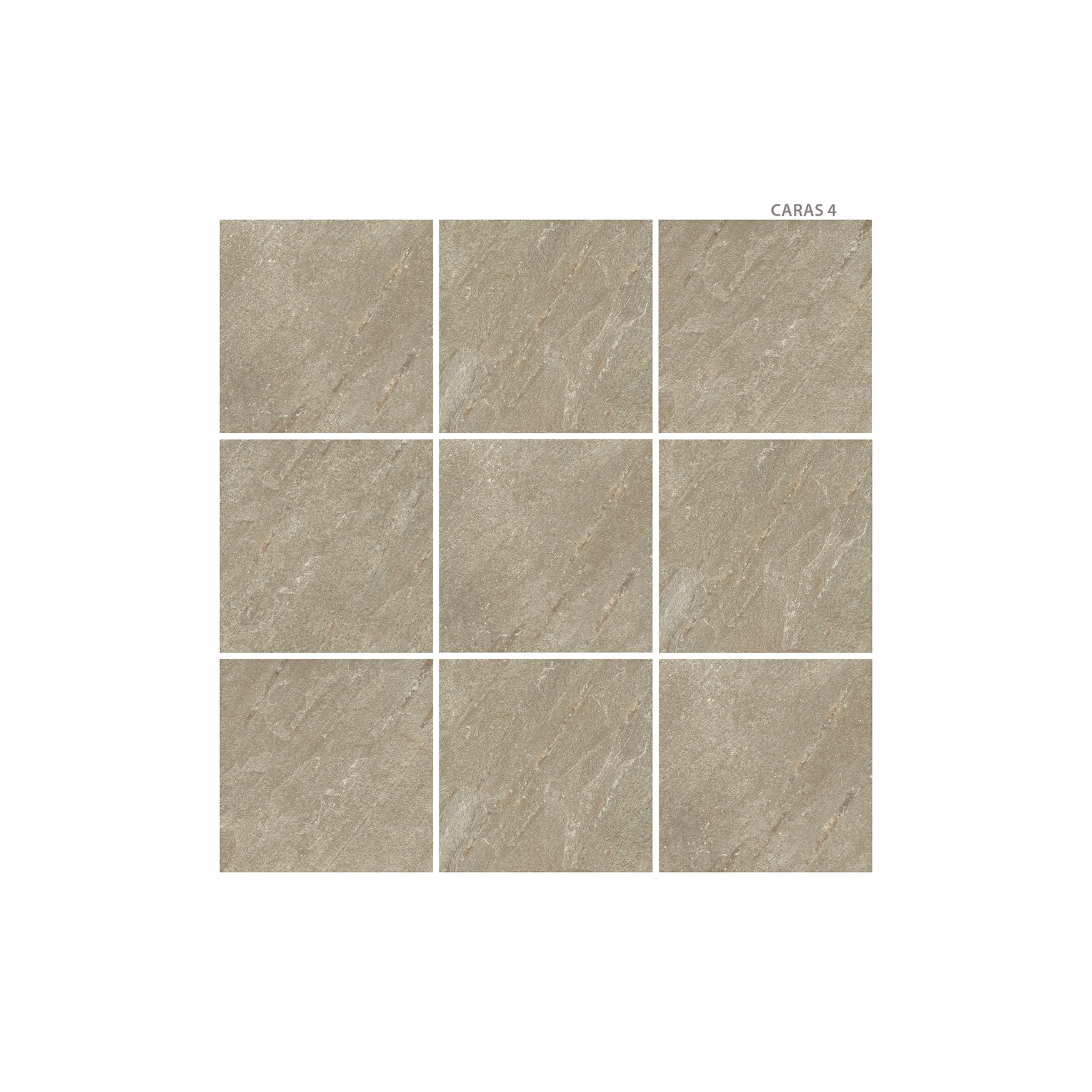 CERÁMICA PIEDRA BRAKEN GRAFITO PANEL Cerámica Piedra Braken Grafito de color gris oscuro con estilo compacto puesto en un panel de 9 piezas