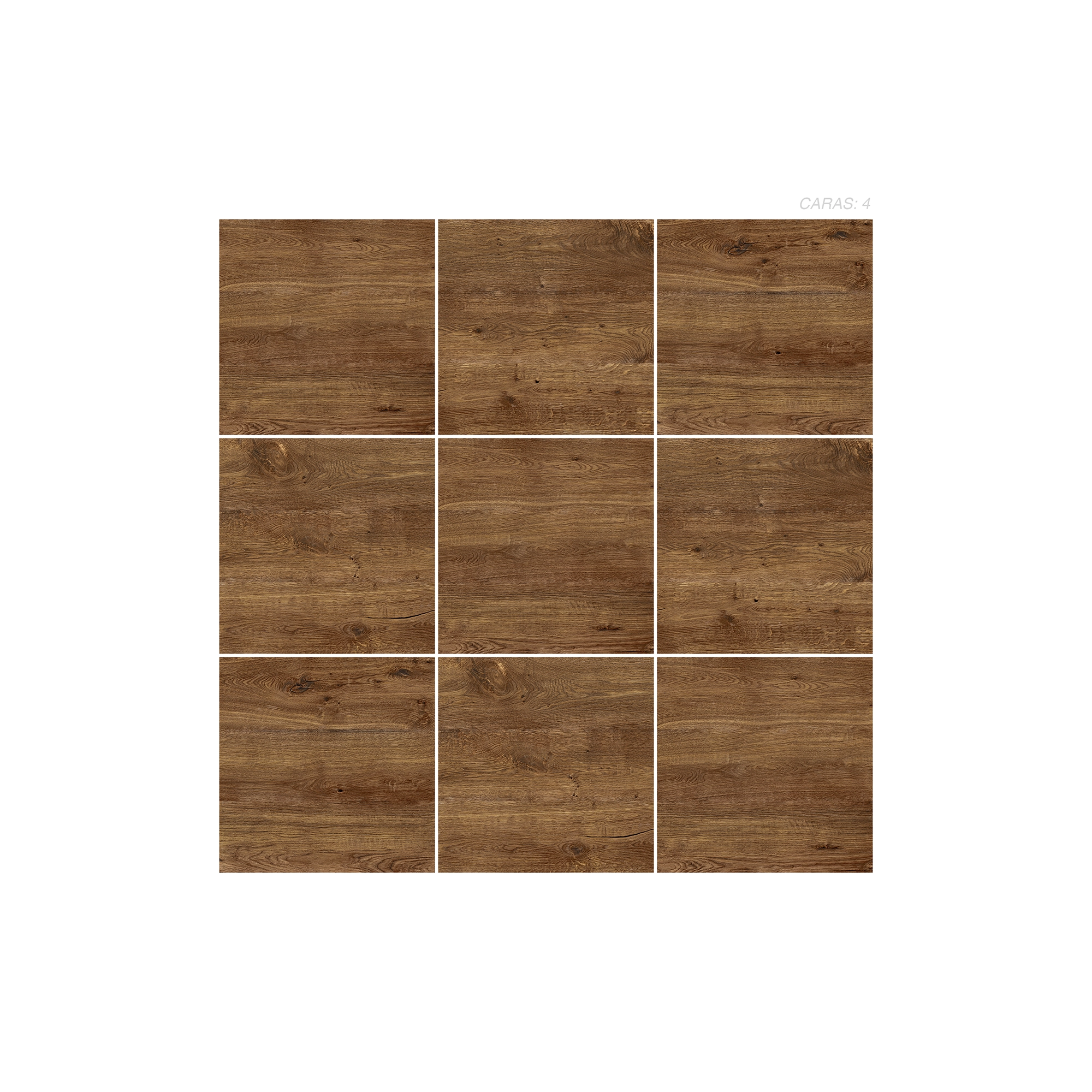 CERÁMICA MADERA NORVEN BROWN PANEL Cerámica Madera Norven Brown de color marrón y estilo madera y acabado cristalino puesto en un panel de 9 piezas
