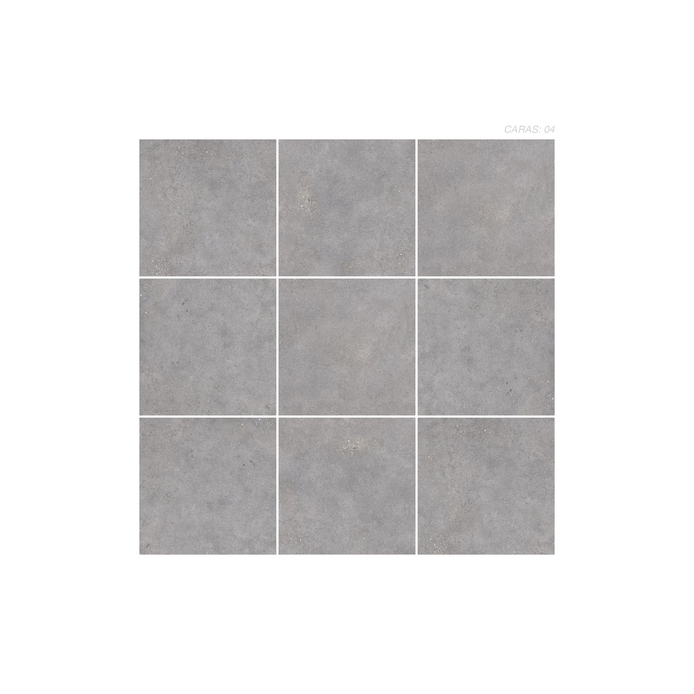 CERÁMICA RÚSTICO STURA GRIS PANEL Cerámica Rústico Stura Gris de color gris, estilo rústico y acabado mate puesto en un panel de 9 piezas
