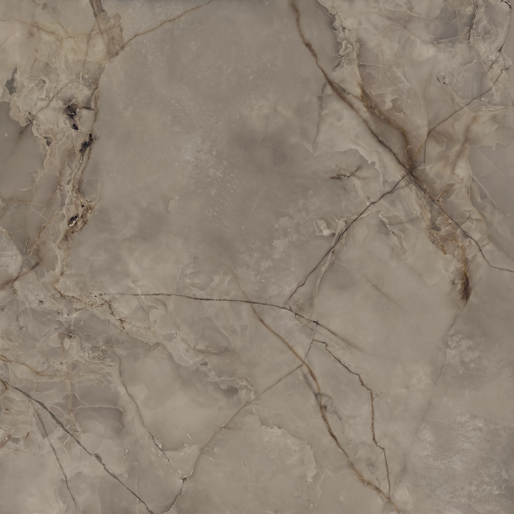 Cerámica Mármol Torino Noce de color gris, estilo mármol y acabado cristalino efecto digital